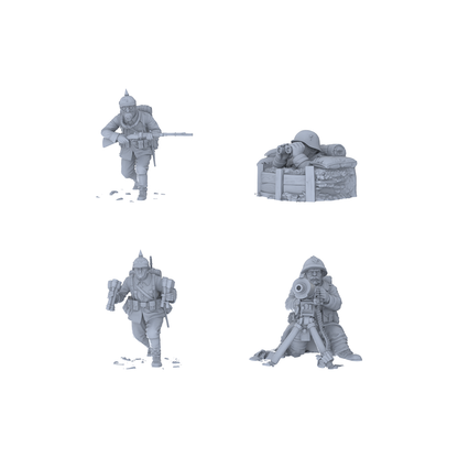 MRY-SFW LYGR152 World War I German soldier military model military theme wargame model resin blank wargame miniature figure scene character figure hand painted