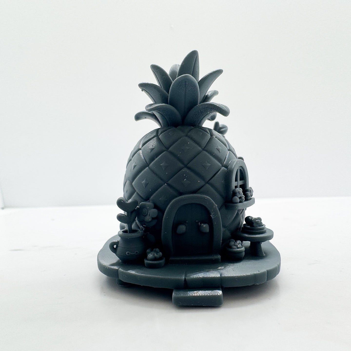 LYTS188 Pineapple House Miniature Model - 3D Printed Fairy Tale Diorama Decor Ornament
