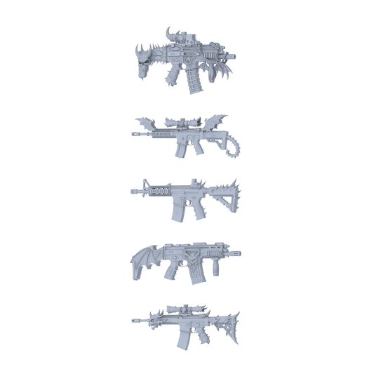 MRY-SFW LYGS135 Dragon & Spike Modified AR Rifle Collection - 5 Decorative Models