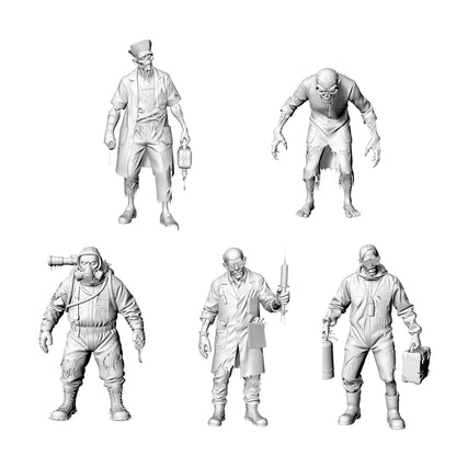 MRY-SFW LYGR307 3D Printed Bio-Mutant Zombie Miniatures, Post-Apocalyptic Experiment Undead Figures for Tabletop Games & Dioramas