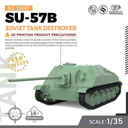 SSMODEL 607 Military Armoured Model Kit Soviet SU-57B Tank Destroyer