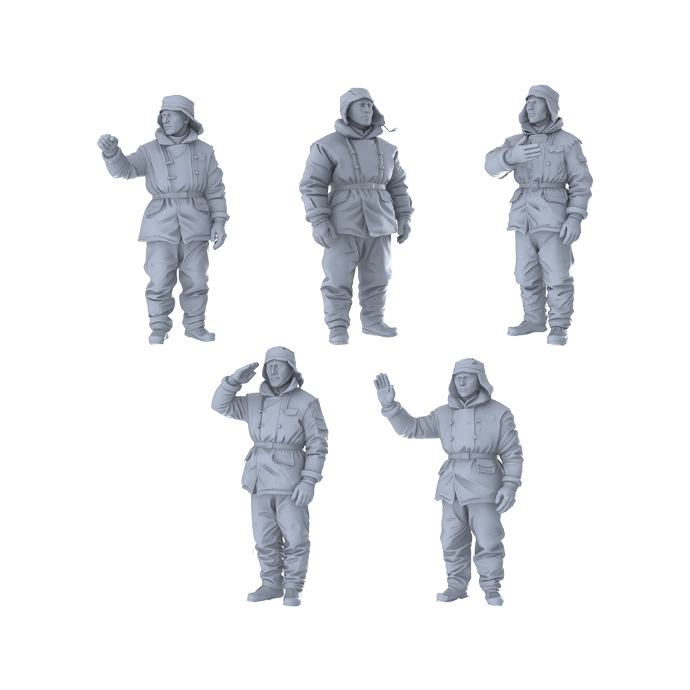 MRY-SFW LYGR207 Chinese People's Volunteer Army standing guard military theme military model war flag resin white mold theme war game miniature soldier scene figure hand model hand painting