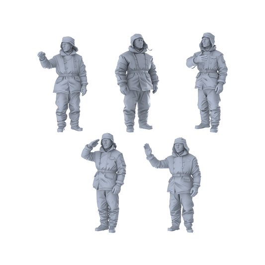 MRY-SFW LYGR207 Chinese People's Volunteer Army standing guard military theme military model war flag resin white mold theme war game miniature soldier scene figure hand model hand painting