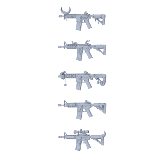 MRY-SFW LYGS195 Tribal Fantasy Custom Rifle Pack - 5 Unique Horn/Beast Skull/Bone Pattern Designs