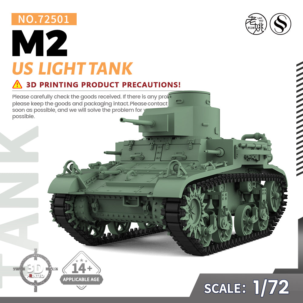 SSMODEL 501 Military Armoured Model Kit US M2 Light Tank – MRY-SFW STORE