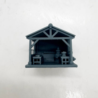 LYTS183 3D Printed Industrial-Style Railroad Pump House Miniature Model - Railroad Diorama
