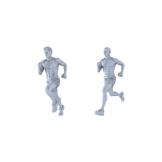 MRY-SFW LYTR381  Runners 2-Pack, Ideal Sports, Tabletop Painting Miniature Car Diorama Figures Scene Props Accessories Resin
