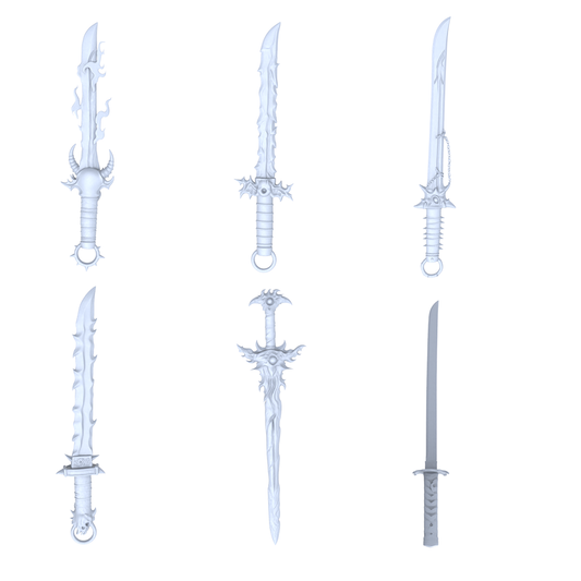 MRY-SFW LYGS383 Modern Demon Flame Battle Blade 6 pcs
