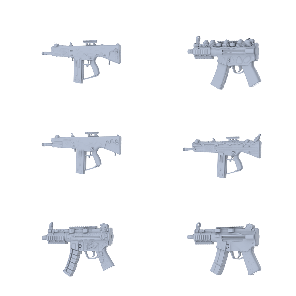 MRY-SFW LYGS120 Cute Fantasy Custom Tactical Weapon Pack - 6 Unique Cream & Candy Designs