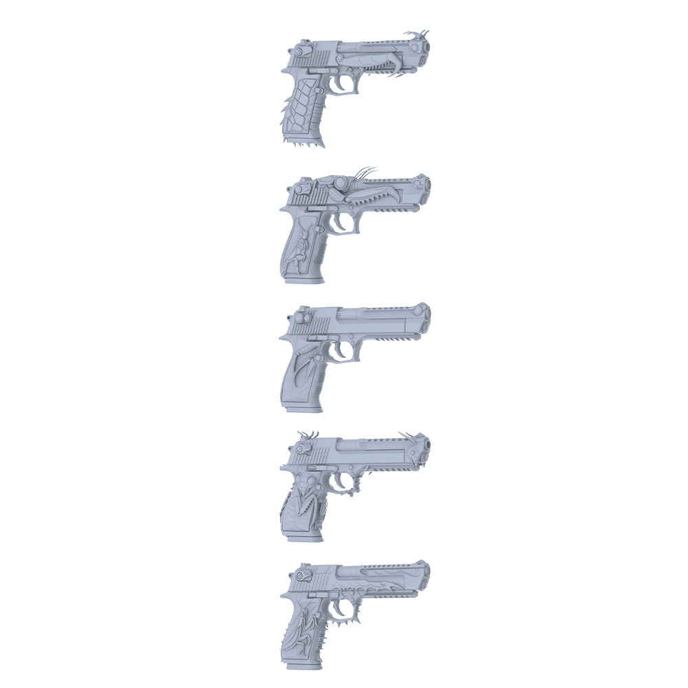 MRY-SFW LYGS344 Alien Bug Totem Series - 5-Piece Custom Pistol Set Modified with Full Bionic/Bug Limb Elements