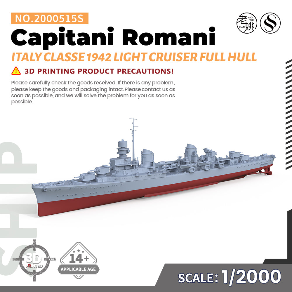 SSMODEL 515S Military Warship Model Kit  Italy Navy Capitani Romani Classe 1942 Light Cruiser