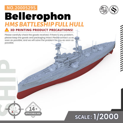 SSMODEL 529S Military Warship Model Kit HMS Bellerophon Battleship