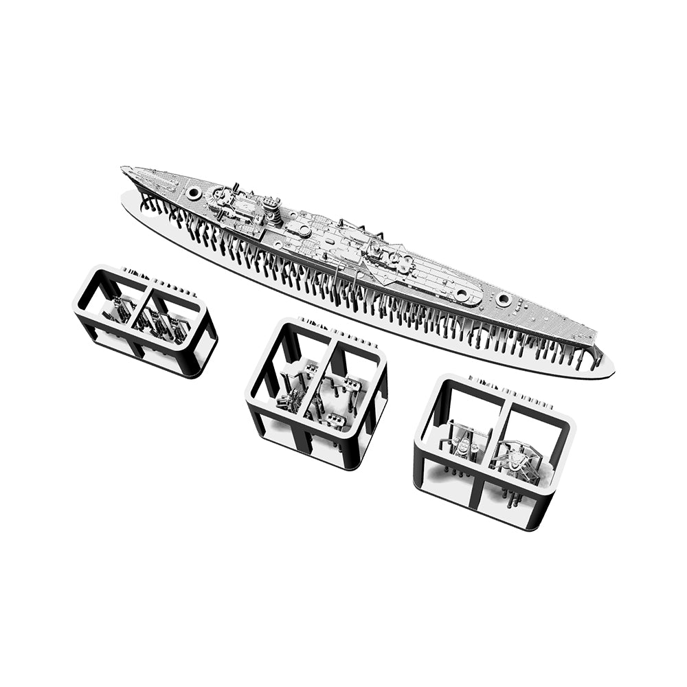 German Navy Karlsruhe Light Cruiser MRY-SFW 563S Military Warship Model Kit