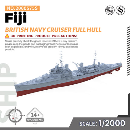 SSMODEL 575S Military Warship Model Kit HMS Fiji Cruiser