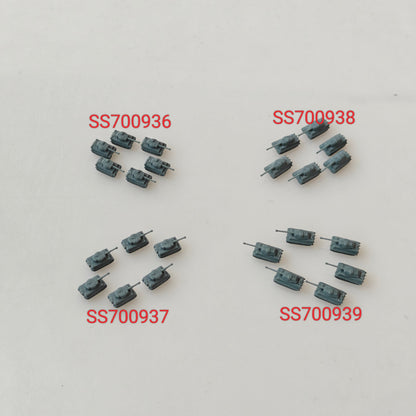 MRY-SFW SSZH001 1/700 Steel Titans: Complete German Tiger & King Tiger Heavy Tank Collection (4 Models) Tiger I Ausf.E + King Tiger Henschel & Porsche Turrets Resin Model Kit Unassembled Unpainted