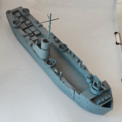 MRY-SFW SSC152 US Navy LSM 1 Class Landing Ship Medium Water Line Resin Warship Military Ship Model Hobby Collection Unassembled Unpainted