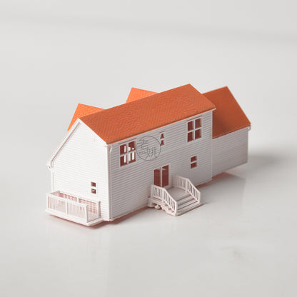 American Style Houses HO/OO/Z/N/TT Railroad Miniature Diorama House Building MRY-SFW LYT085