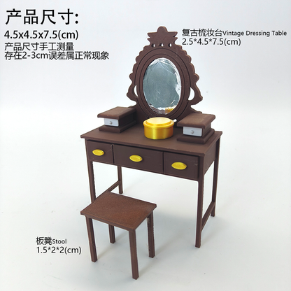 LYTP206  Vintage Vanity Set Miniature Display 1:18 Scale
