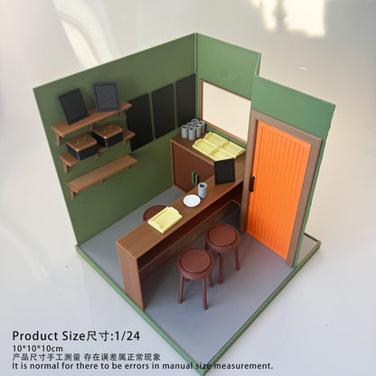 RHF1014 Summer Retreat Hut 3D Printing DIY Miniature Scenes Dollhouse Frame Creative Decorations Desktop Scenarios Mini Models 12-Inch BJD OB Doll