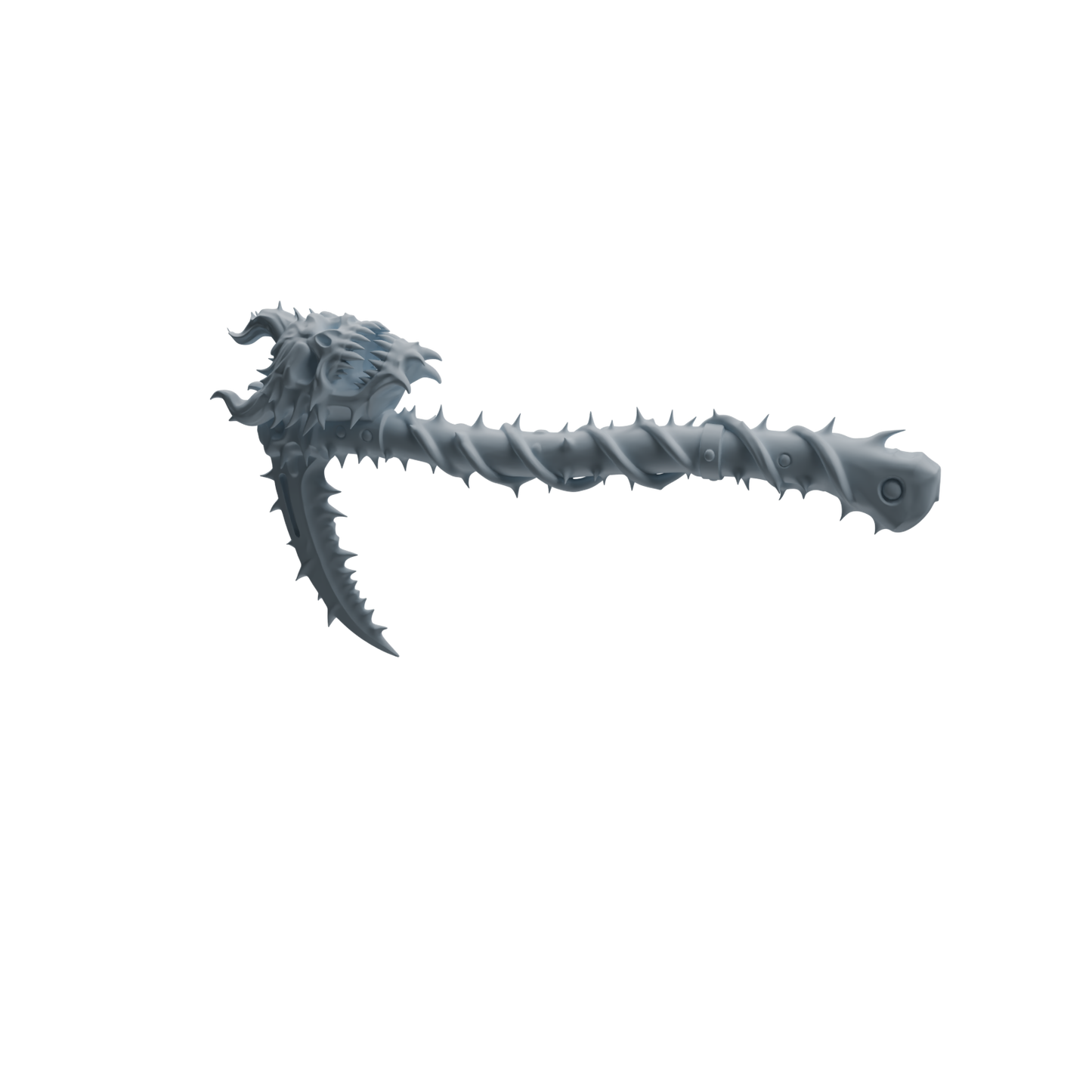 MRY-SFW LYGS421 Spiked Scythe and Axe Weapon Modern Model 4 pcs