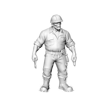 MRY-SFW LYGR303 3D Printed Industrial Style Zombie Miniatures, Post-Apocalyptic Worker Undead Figures for Tabletop Games & Dioramas