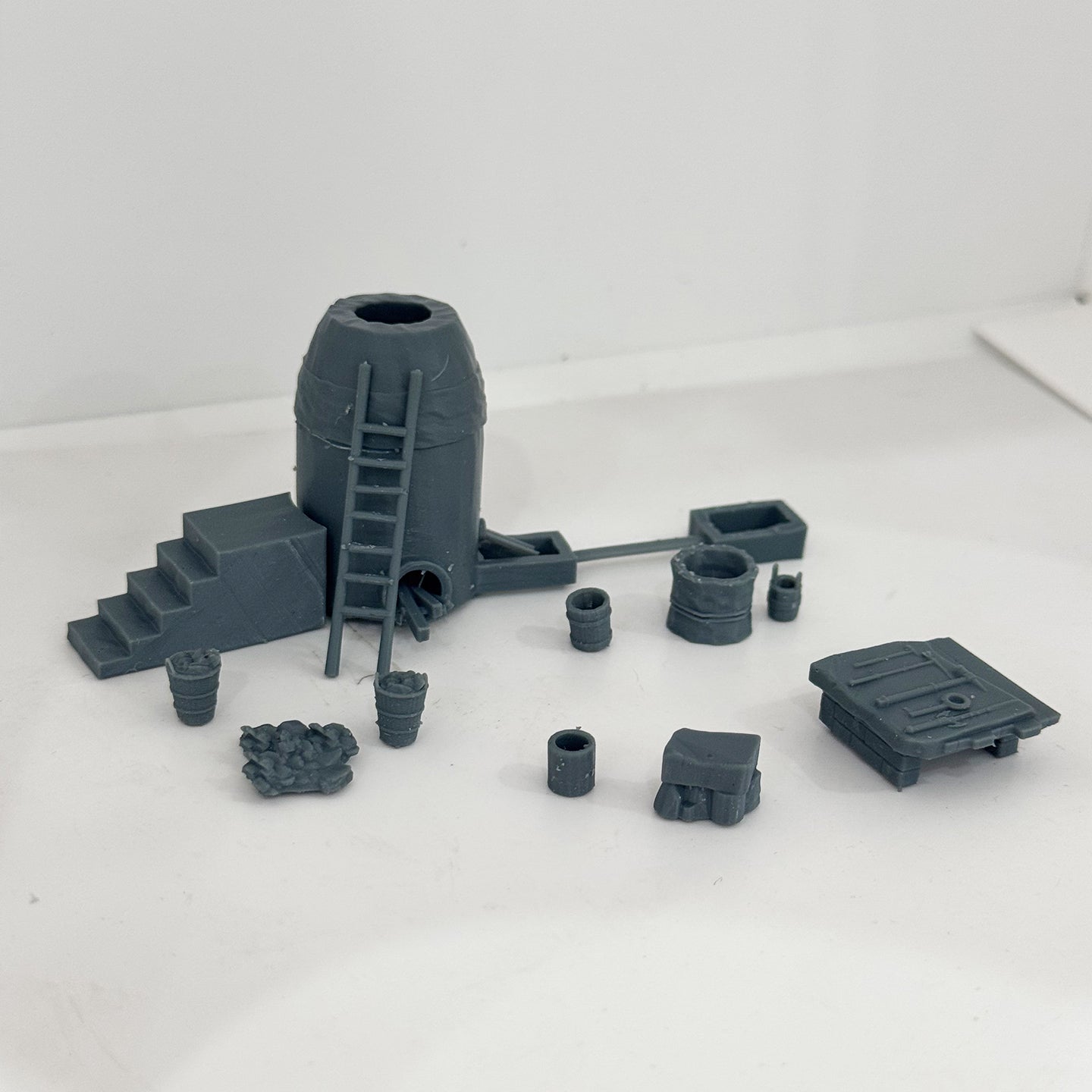 Yao's Studio LYTS091 Miniature Ancient Smelting And Casting Scene Ancient Blacksmith Shop Old-Fashioned Blacksmith Store