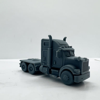 LYTS156 3D Printed American Heavy-Duty Truck - Large Truck Miniature Model for Dioramas & Collection Displays