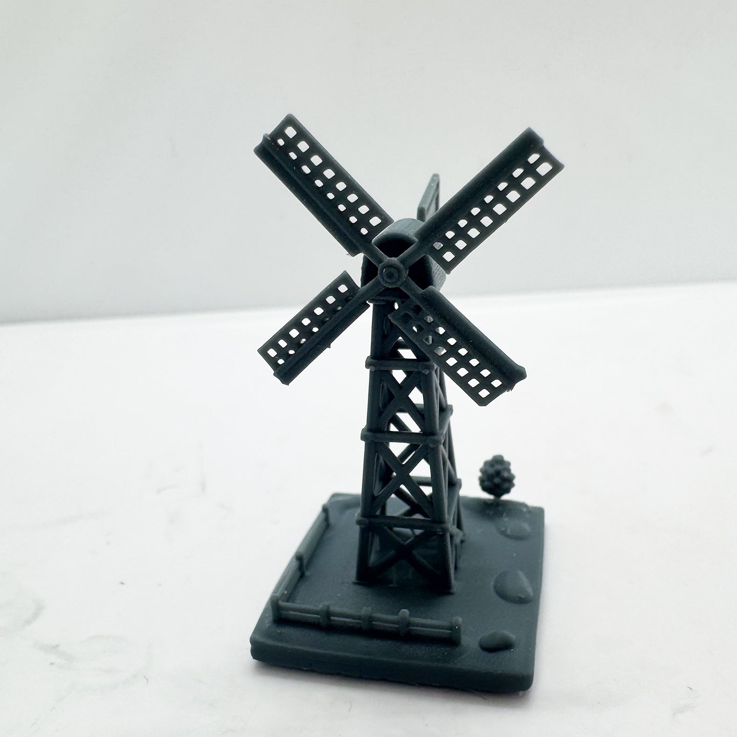 LYTS185 Old West Windmill Miniature Model - 3D Printed Railroad Scenery Accessory for Railway Dioramas