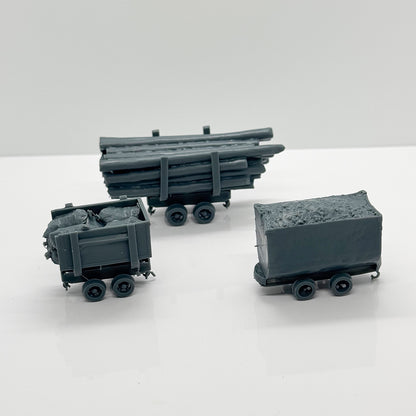 Yao's Studio LYTS084 3D Printed Model Industrial Transport Equipment Set Train Rail Car Mine Car Transport Vehicle