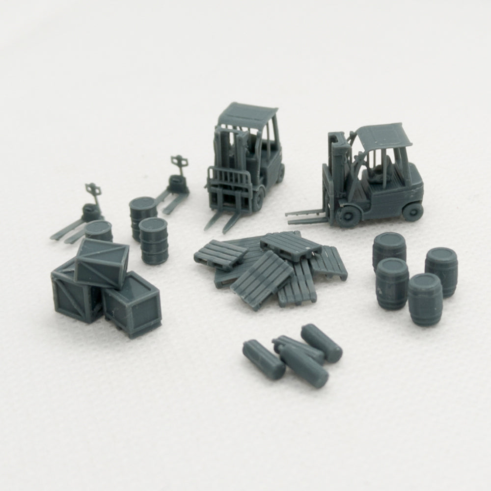 Yao's Studio LYTS051 3D Printed 24-Piece Set Warehouse Kit Forklift Boxes Pallets