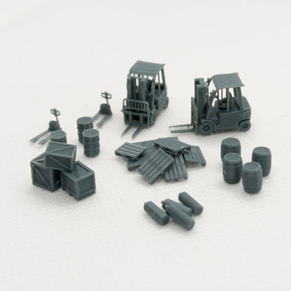 Yao's Studio LYTS051 3D Printed 24-Piece Set Warehouse Kit Forklift Boxes Pallets