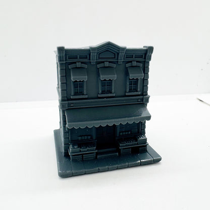MRY-SFW LYTS117 3D Printed Vintage Two-Story Storefront Building Retro Urban Shop Miniature for Diorama Builders Model Train Layouts Collectors or Desktop Decor