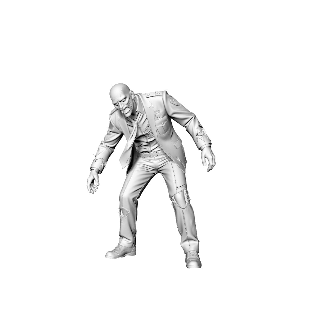 MRY-SFW LYGR309 3D Printed Police Station Zombie Figures Set - Patrol SWAT Female Officer Detective Auxiliary Police Unpainted Model Kit