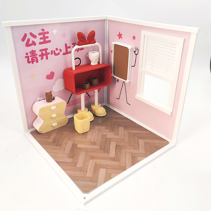 LYTP121020 1/12 Corporate Cattle Meal Deal 3D Printing DIY Miniature Scenes Dollhouse Creative Decorations Desktop Scenarios Mini Models 12-Inch BJD OB Doll