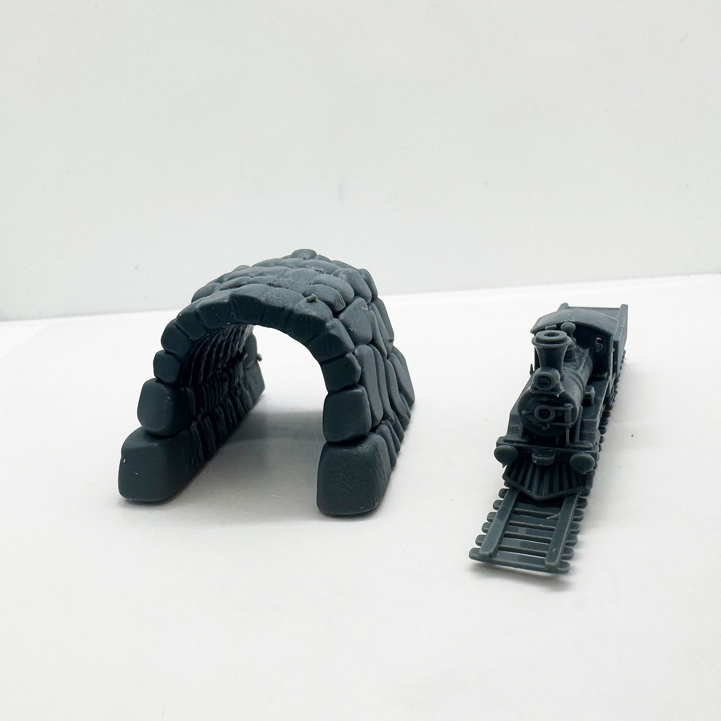 MRY-SFW LYTS142 3D Printed Steam Locomotive Stone Arch Tunnel Model - Train Scenery Diorama Kit HO Scale