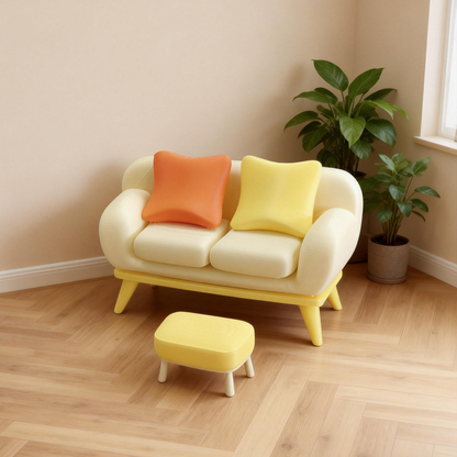 RHF239 Sofa Ottoman 3D printing DIY miniature scenes dollhouses creative ornaments, desktop scenes, miniature models, as well as sofas and ottomans for BJD and OB dolls sofa ottoman