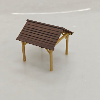 RHF0422 Farm-style Sunshade Canopy Desktop Ornament Sand Table Architecture Architectural Model Miniature House Small-scale Landscaping