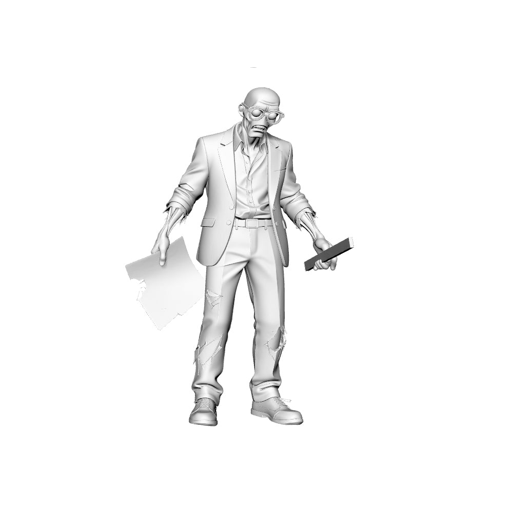 MRY-SFW LYGR300 3D Printed Elite Profession Zombie Miniatures, Post-Apocalyptic Figures for Tabletop Games & Wargaming