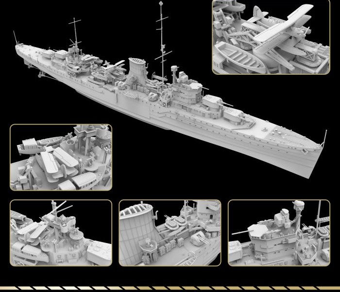 Flyhawk FH1110S 1/700 HMS Ajax 1939 Limited Edition Plastic Model Kit