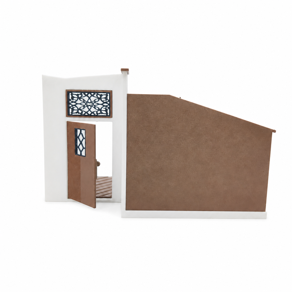 RHF0409 Retro Home Kitchen Base, Open-Side Empty Room for Dollhouse Desktop Ornament Creative DIY Hut Dollhouse Background House Model Home Background Miniature Model