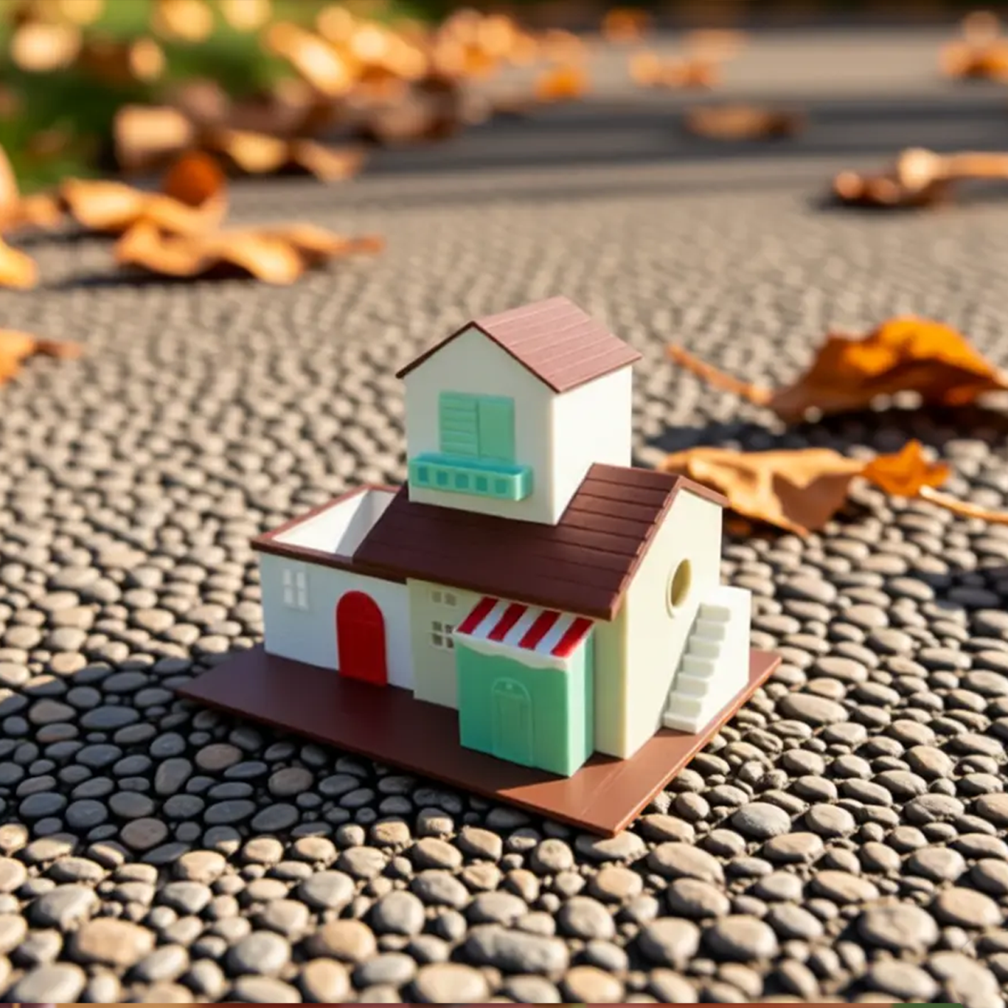 RHF266 Dollhouse Creative House Desktop Decoration Mini Figure Storage Box DIY Craft Exhibition Stand Organizer for Mini Figure World
