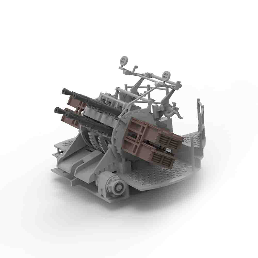 Yao's Studio LY001A 1/700(350,200,144) Model Upgrade Parts Royal Navy 2-pounder Gun "Pom-Pom" Octuple Mount Without Shield Type A