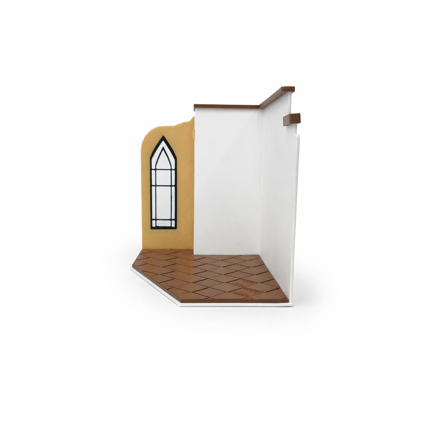 RHF0412 Street Corner Shop Miniature Framework Open Space Body Multi-scenario Adaptation Desktop Ornament Creative DIY Hut Dollhouse Background House Model Home Background