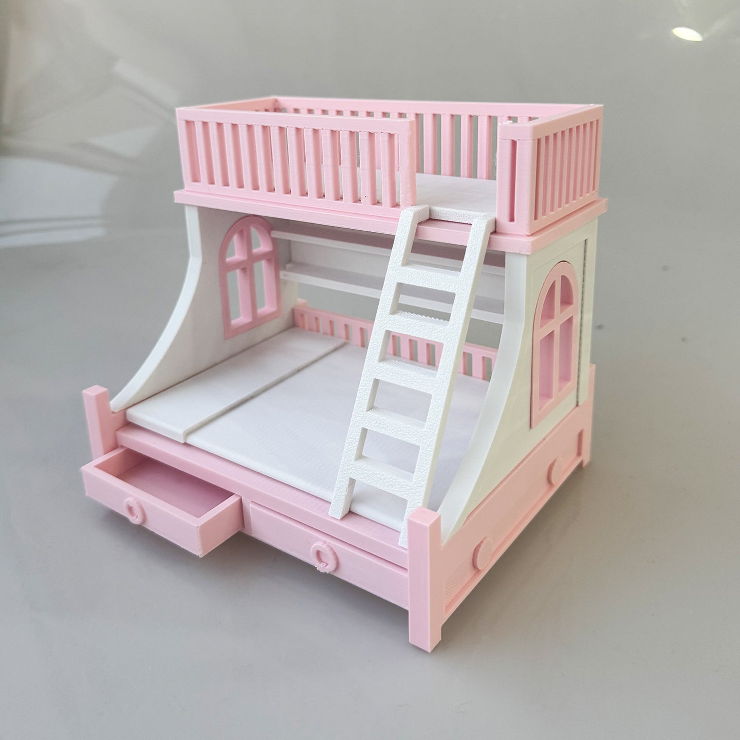 RHF12214 Bunk Beds Mini Ornaments 3D-Printed Dollhouse Desktop Scene OB Doll BJD Original Miniature Furniture