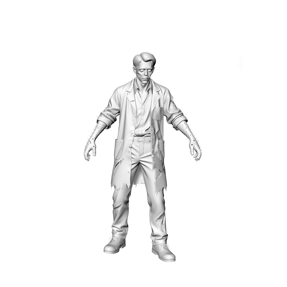 MRY-SFW LYGR320 3D Printed Post-Apocalyptic Lab Zombies 5PCS Miniature for Painting