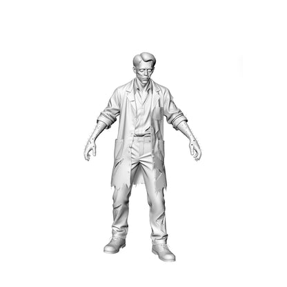 MRY-SFW LYGR320 3D Printed Post-Apocalyptic Lab Zombies 5PCS Miniature for Painting