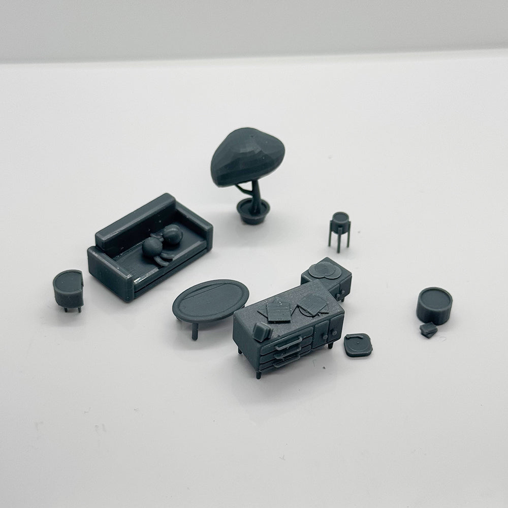 Yao's Studio LYTS078 3D Printed 3D Printed Miniature Scene Bar Interior Set Bar Counter Combo Model