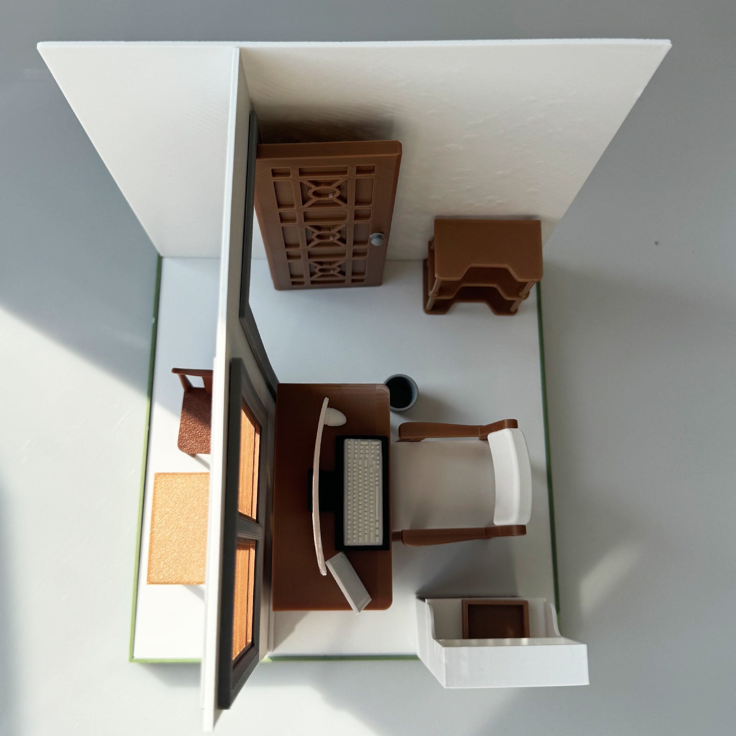 RHF1011 Summer Retreat Hut 3D Printing DIY Miniature Scenes Dollhouse Frame Creative Decorations Desktop Scenarios Mini Models 12-Inch BJD OB Doll