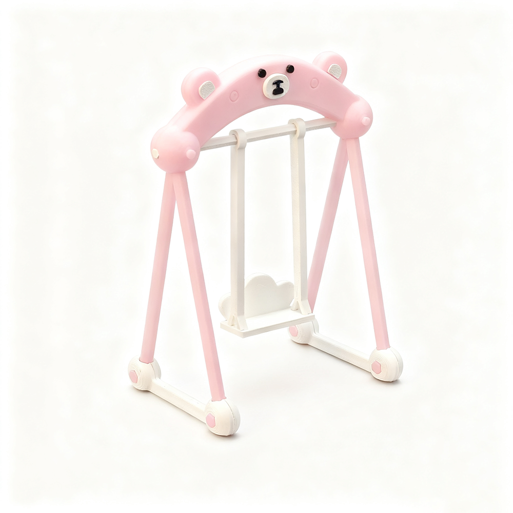 LYTP121032 1/12 Adorable Swing 3D Printing DIY Miniature Scenes, Dollhouses, Creative Ornaments, Desktop Displays, Mini Models, 1/12 Scale, BJD OB Dolls