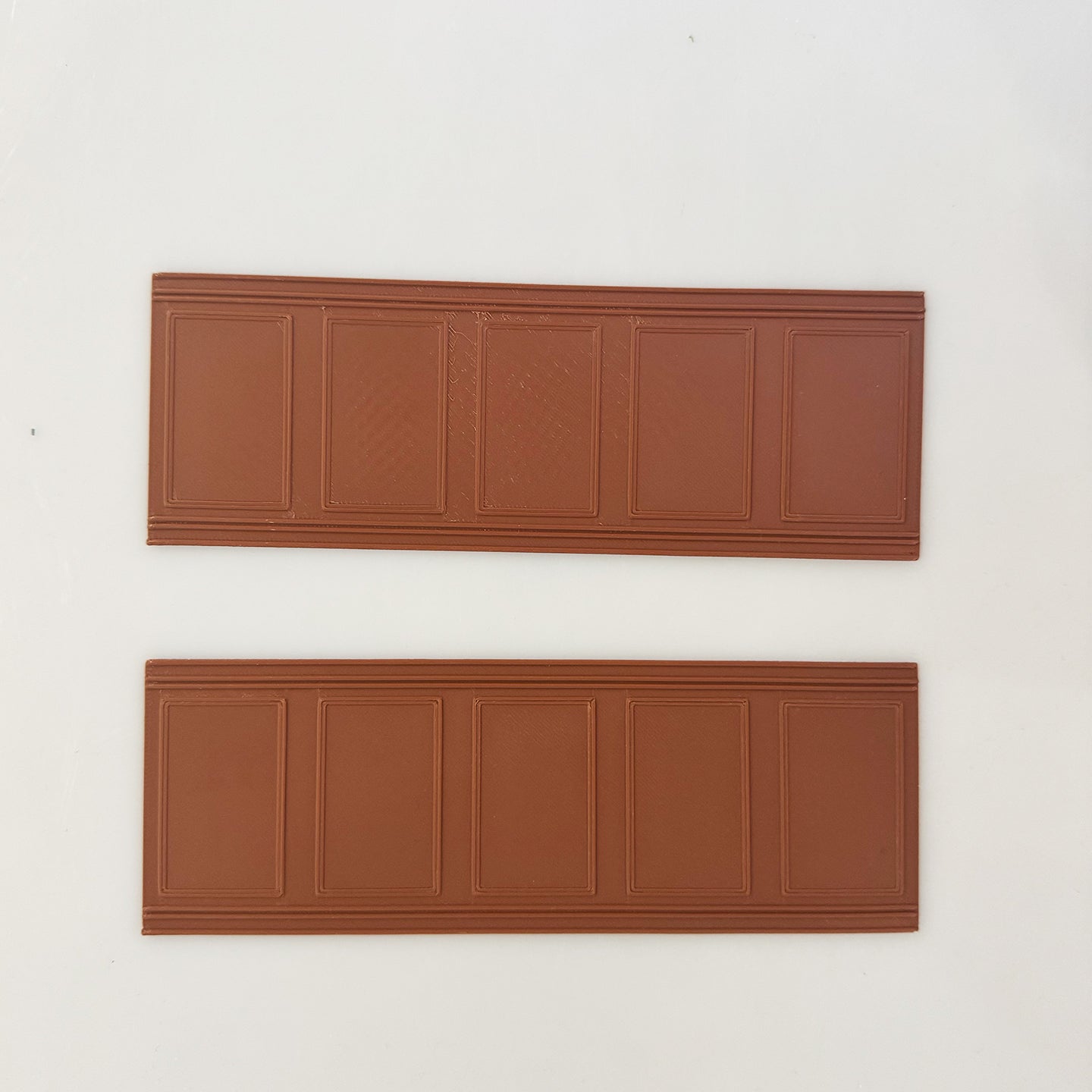 RHF12072B 1/12 Chair Rail 3D Printed Miniature Dollhouse Wainscoting - French Style Wall Panel Skirting Board Trim for 1/12 Scale Dollhouses (Customizable Decor Parts)